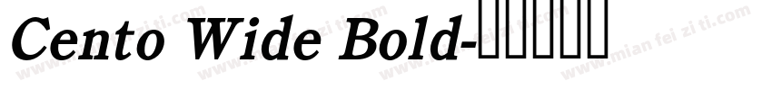 Cento Wide Bold字体转换